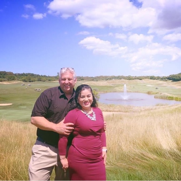 ANN TAYLOR formal evening wrap burgundy midi dress/size S - Picture 11 of 11